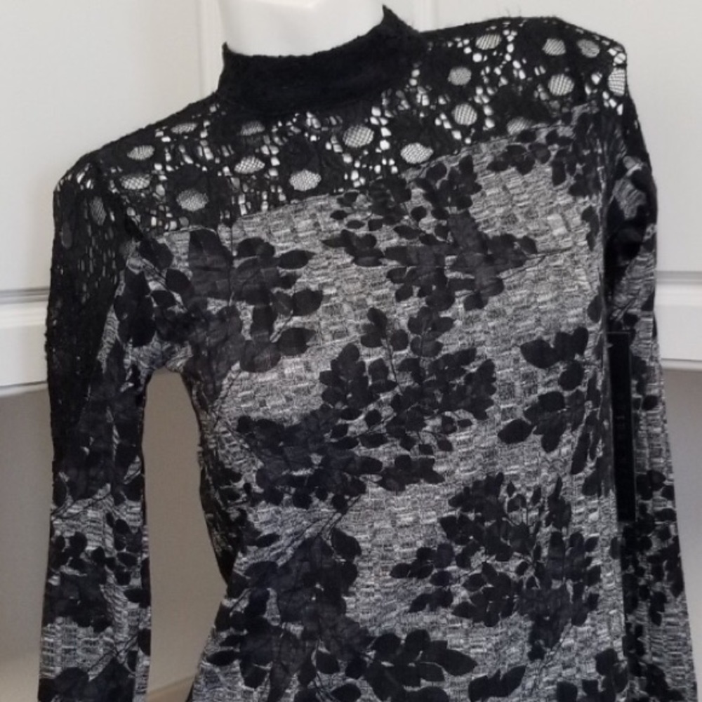 Always Indigo Floral shirt with lace